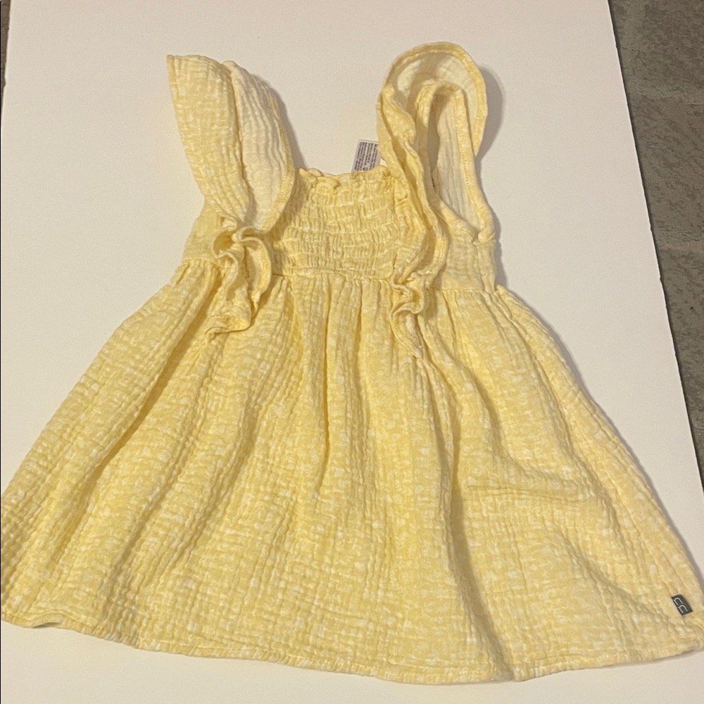 Modern Moments Toddler Girl Size 2T Yellow & White Ruffle Dress